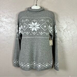 Christian Siriano NY Sweater Sweatshirt Highneck Top in Gray & Size‎ M